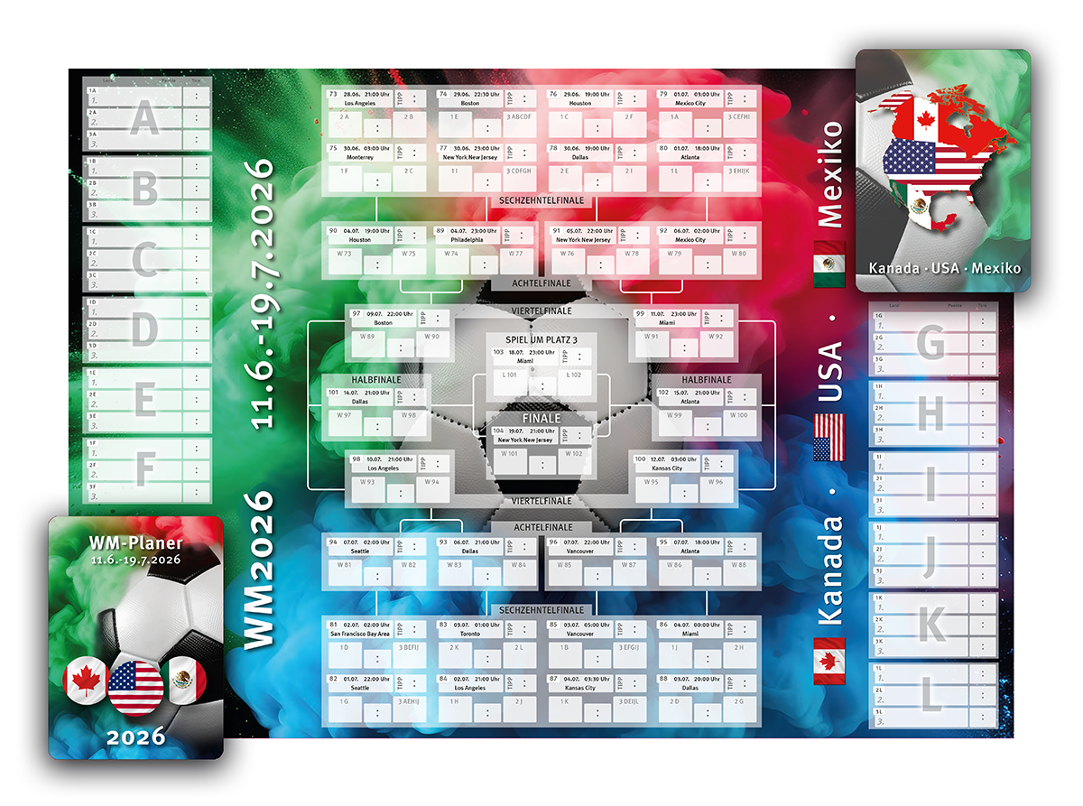 Spielpläne zur Fußball-WM 2026 - WM-Planer